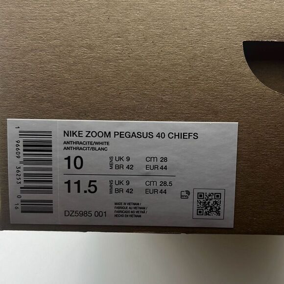 Nike NFL Air Zoom Pegasus 40 Kansas City Chiefs Red DZ5985-001 Mens Size 10 NEW - Picture 7 of 10